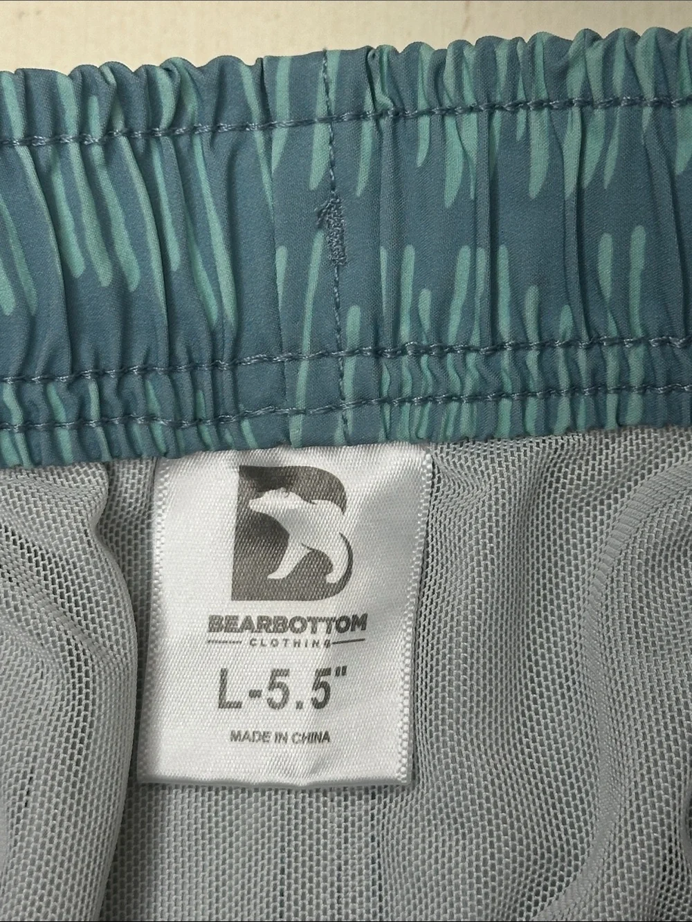 Set of 2 Men's Bearbottom Stretch Swim Trunks Size Large 5.5